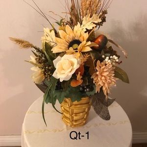 A beautiful fall artificial flowers arrangement